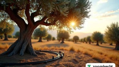 آبیاری درخت زیتون